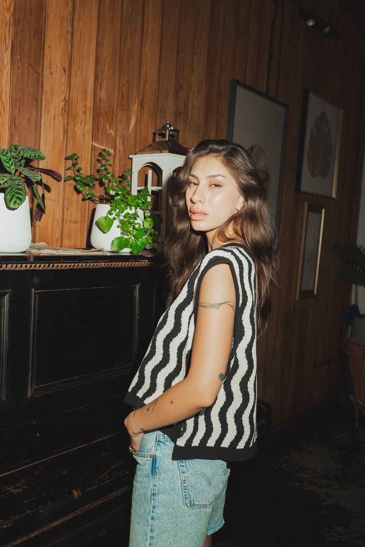 SWEATER ÓPTICO - NEGRO CRUDO