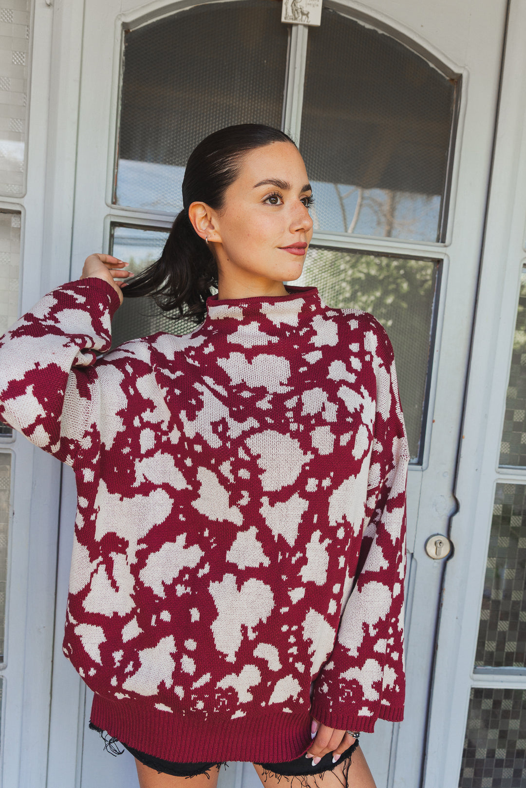 SWEATER VACA OVERSIZE - BURDEO CRUDO