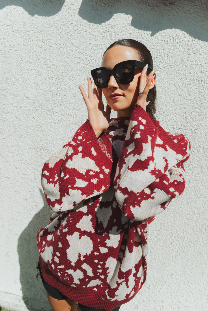 SWEATER VACA OVERSIZE - BURDEO CRUDO