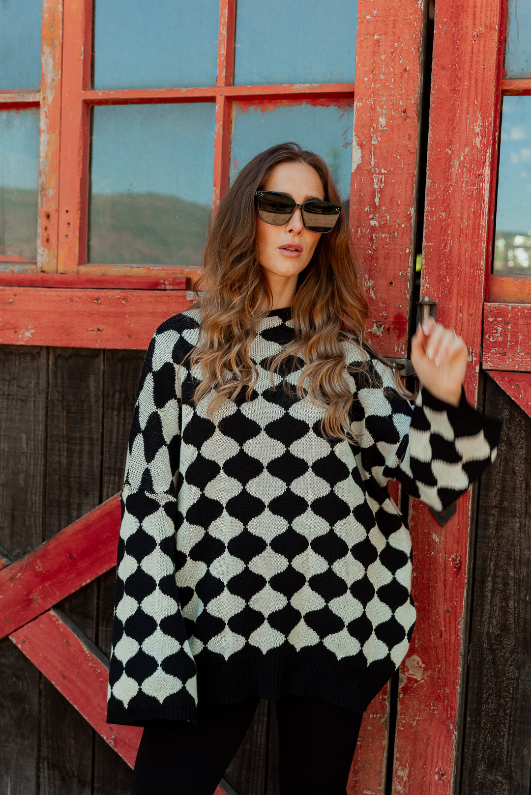 SWEATER ROMBOS - NEGRO CRUDO