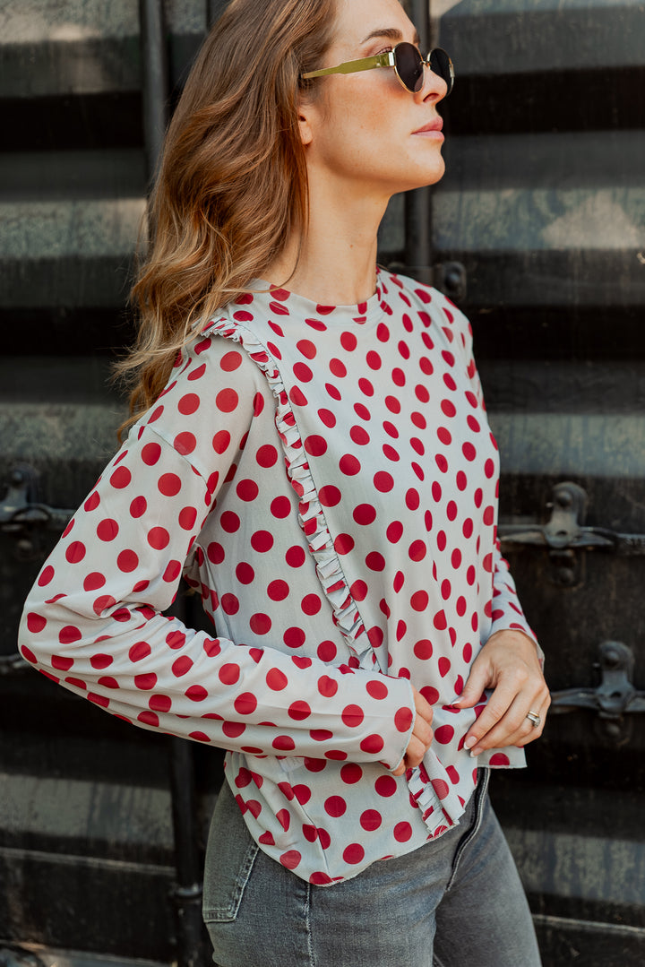 POLERA ANITA LUNARES - BURDEO DUSTY BLUE