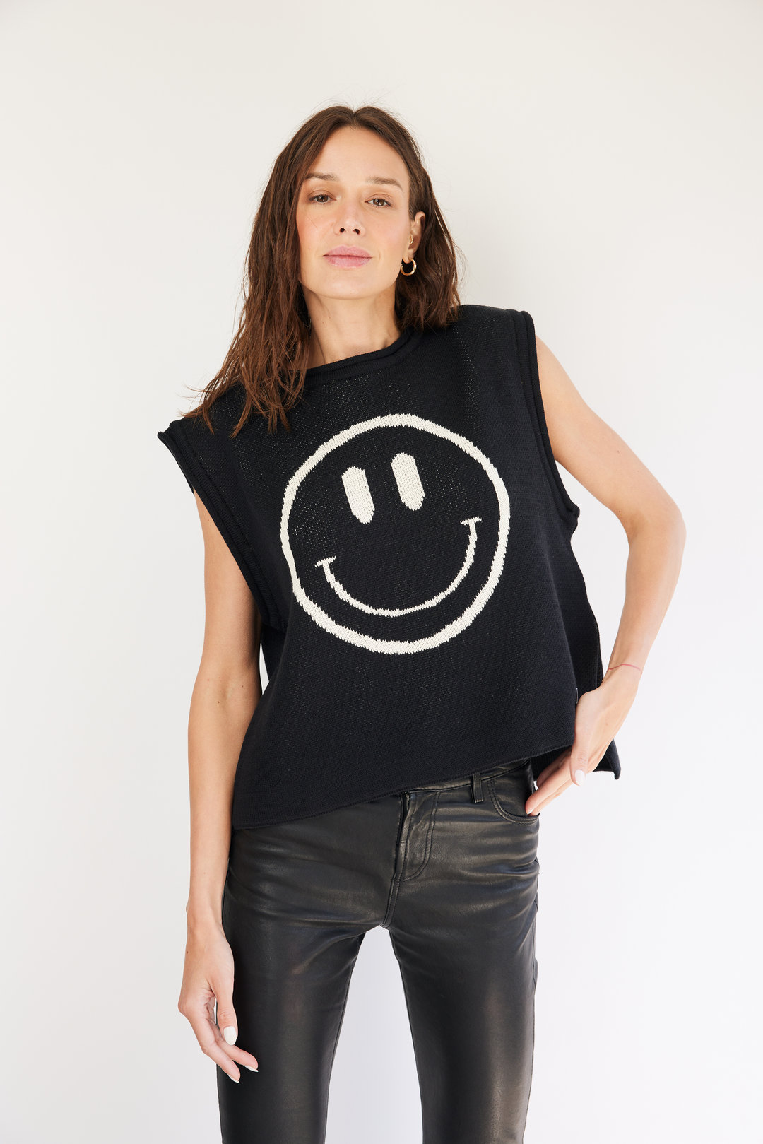 SWEATER SMILE - NEGRO CRUDO