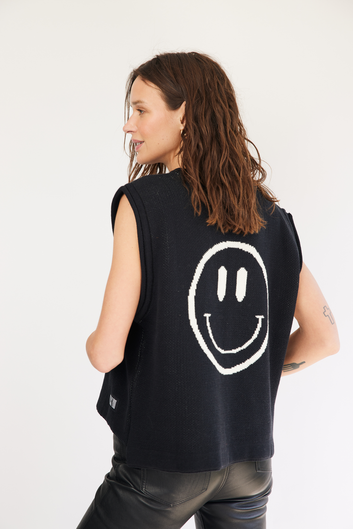 SWEATER SMILE - NEGRO CRUDO