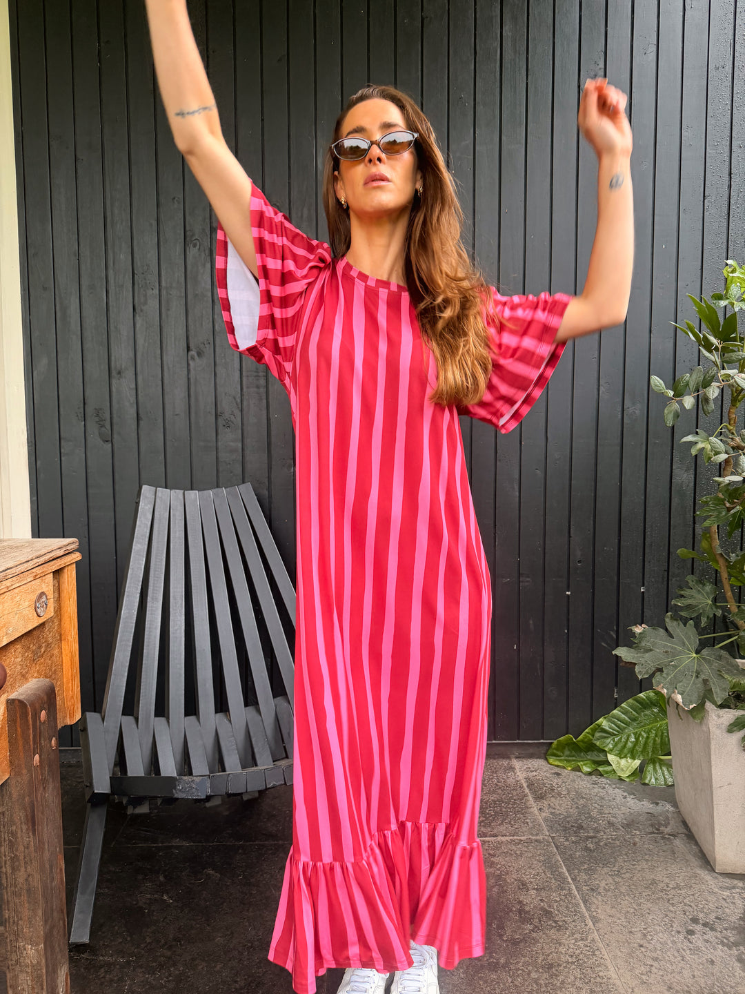 VESTIDO ROSARIO FUCSIA