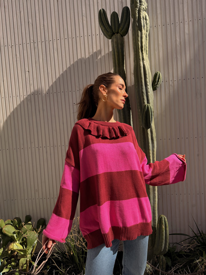 SWEET TROUBLE SWEATER BURDEO FUCSIA