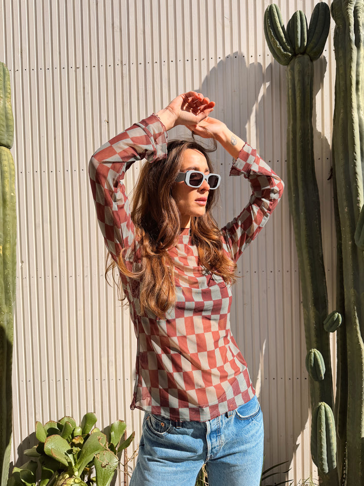 POLERA RAFAELLA CUADROS