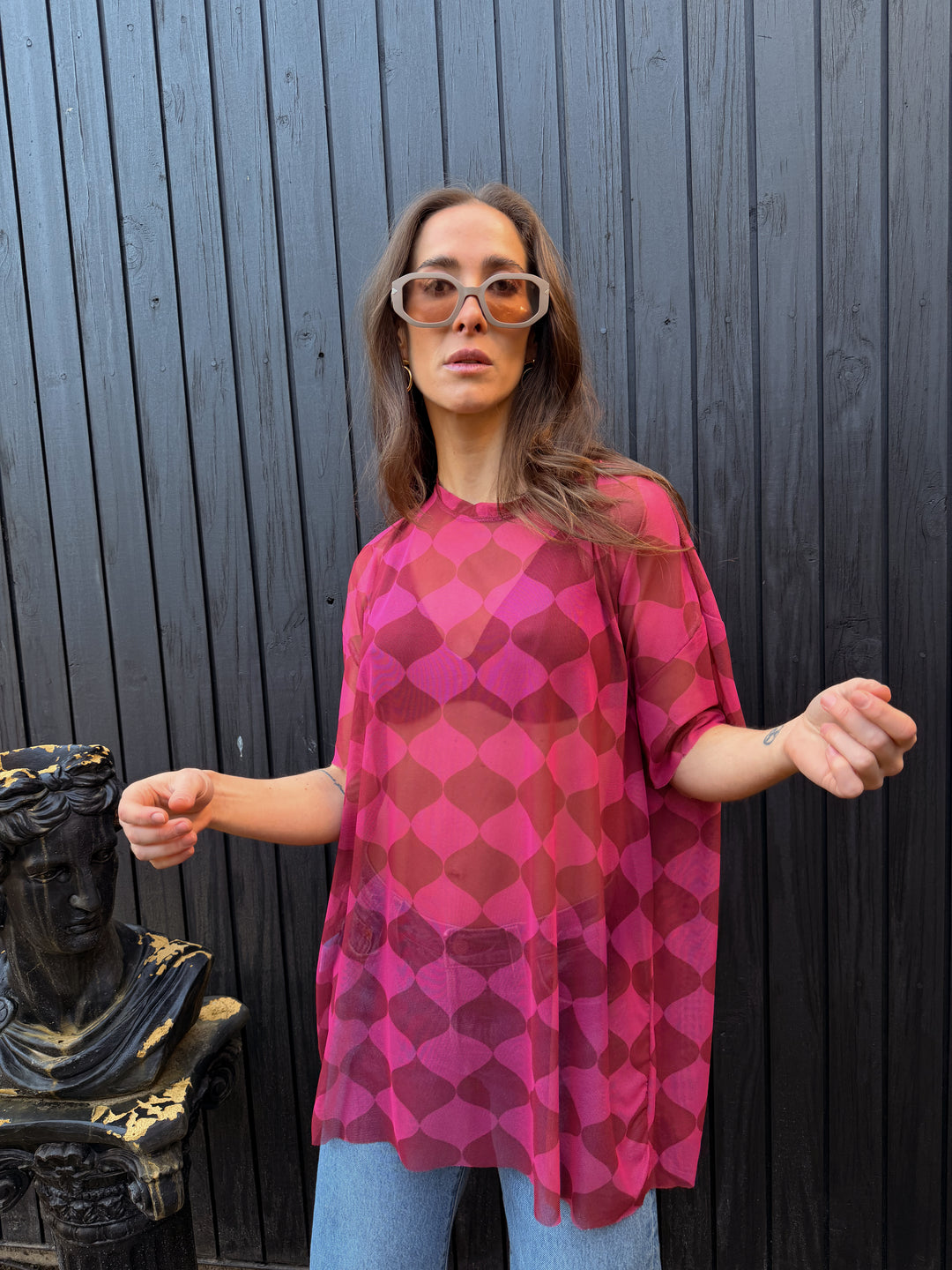 POLERA ROMBOS OVERSIZE